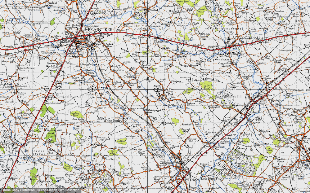 Old Map of Silver End, 1945 in 1945