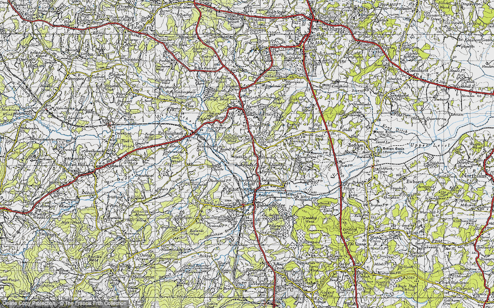 Old Map of Silver Hill, 1940 in 1940
