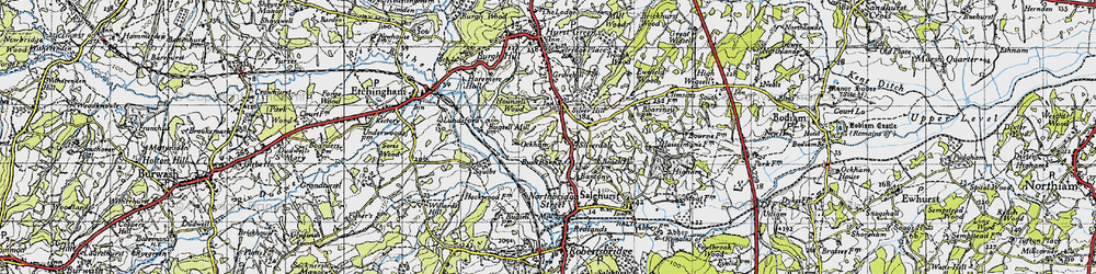 Old map of Bush Barn in 1940