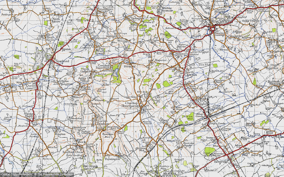 Old Map of Silver Knap, 1945 in 1945