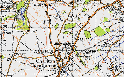 Old map of Silver Knap in 1945