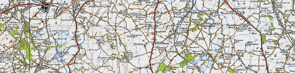 Old map of Silver Street in 1947