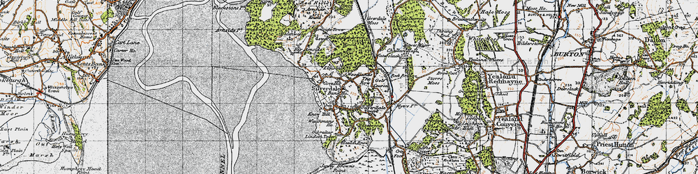 Old map of Silverdale in 1947