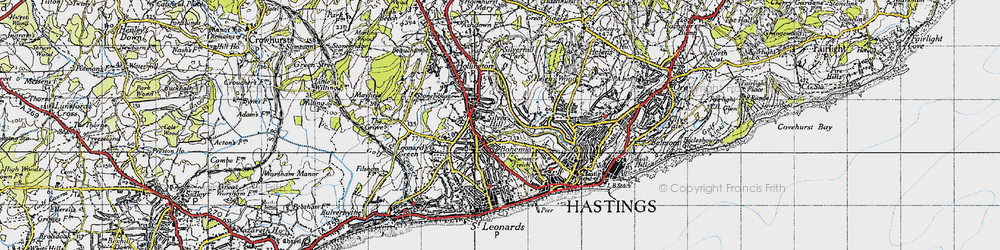Old map of Silverhill in 1940