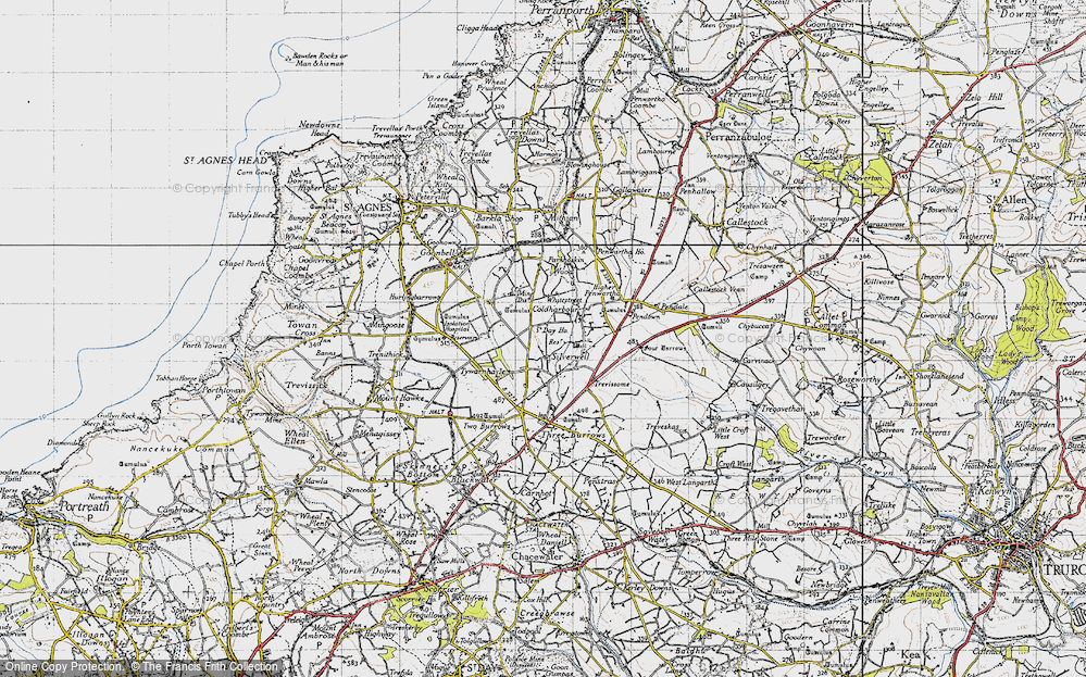 Old Map of Silverwell, 1946 in 1946