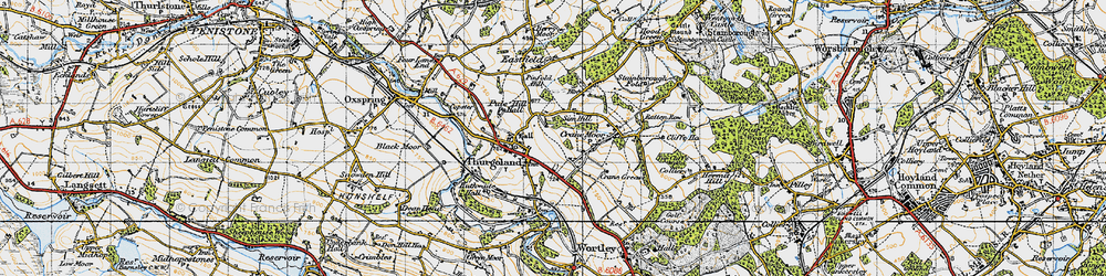 Old map of Sim Hill in 1947