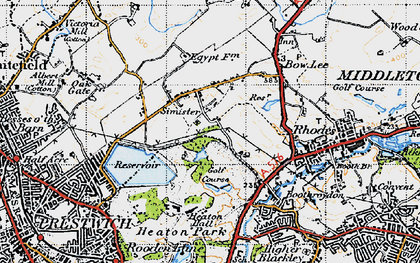 Old map of Simister in 1947