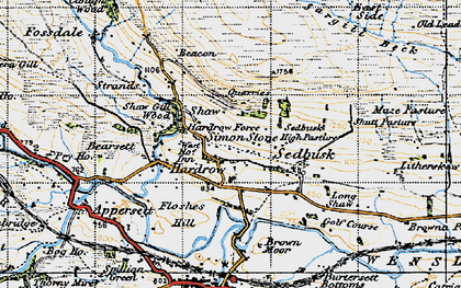 Old map of Simonstone in 1947
