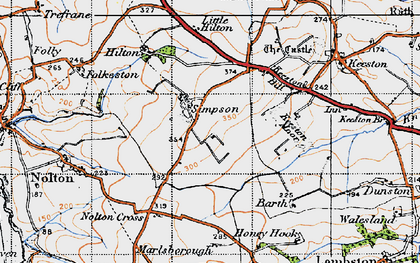 Old map of Simpson in 1946