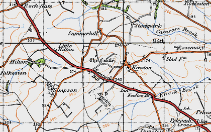 Old map of Simpson Cross in 1946