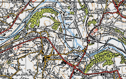 Old map of Simpson Green in 1947