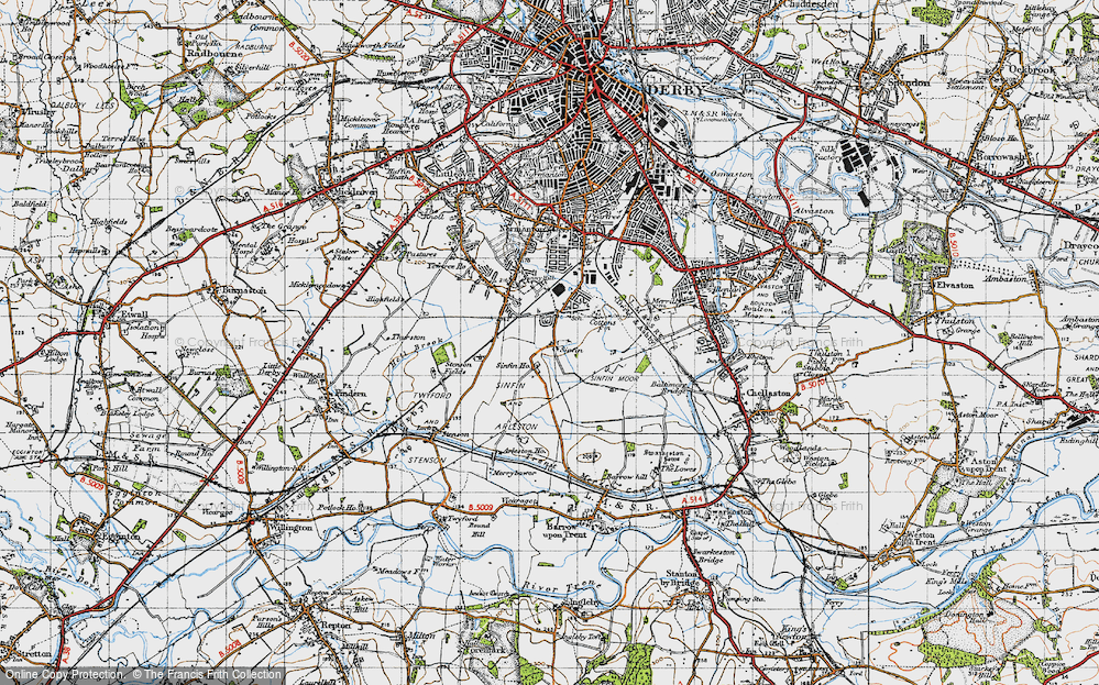 Old Map of Sinfin, 1946 in 1946