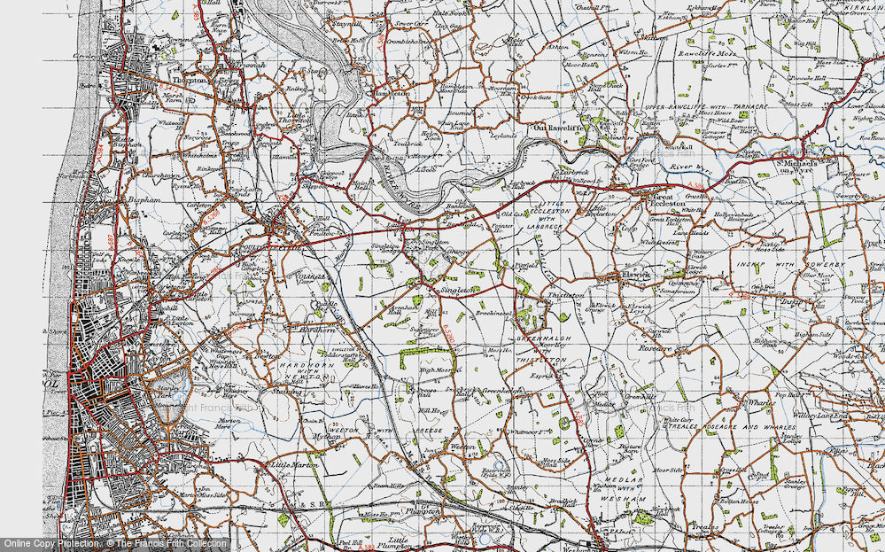Old Map of Singleton, 1947 in 1947