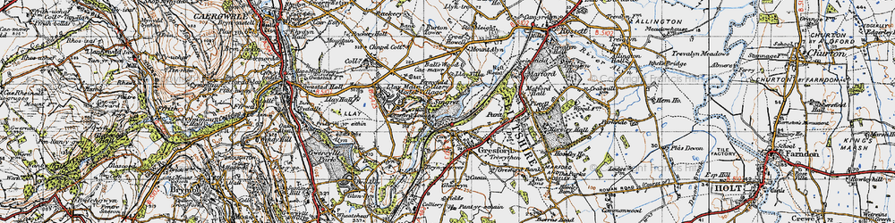 Old map of Singret in 1947