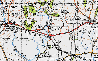 Old map of Sinnington in 1947