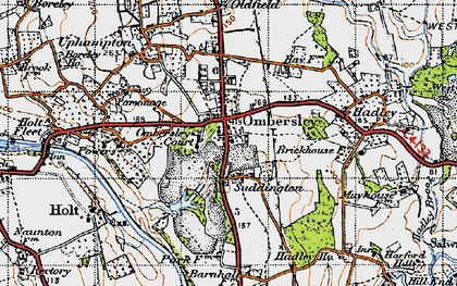 Old map of Sinton in 1947