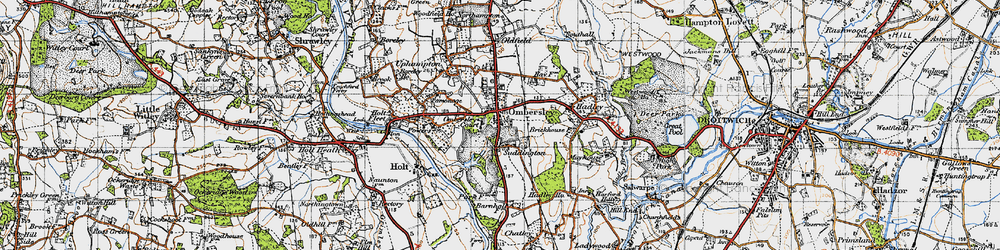 Old map of Sinton in 1947