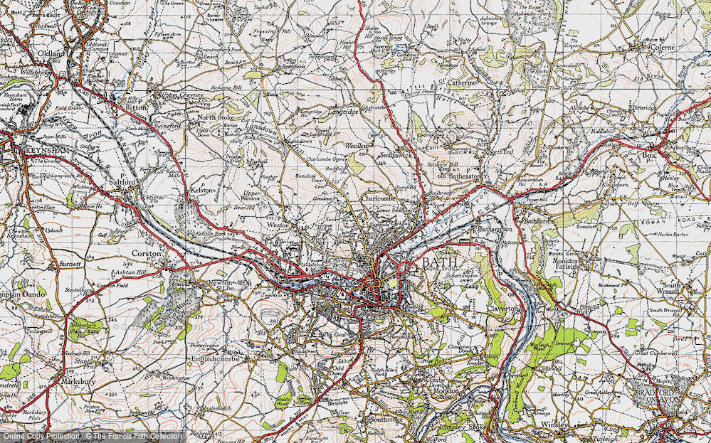 Old Map of Sion Hill, 1946 in 1946