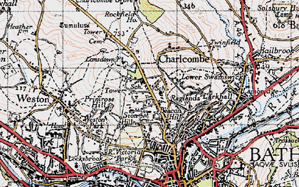 Old map of Sion Hill in 1946