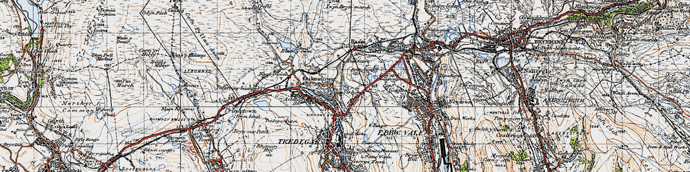 Old map of Bryn Serth in 1947
