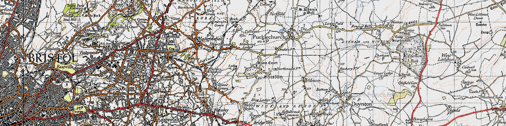 Old map of Siston in 1946