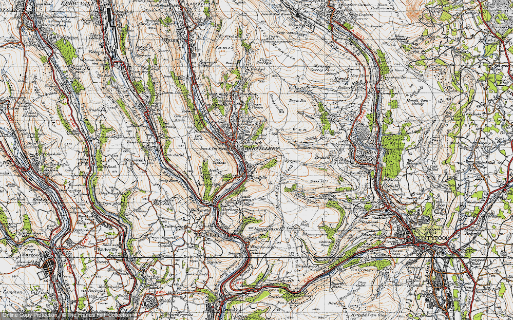 Old Map of Six Bells, 1947 in 1947