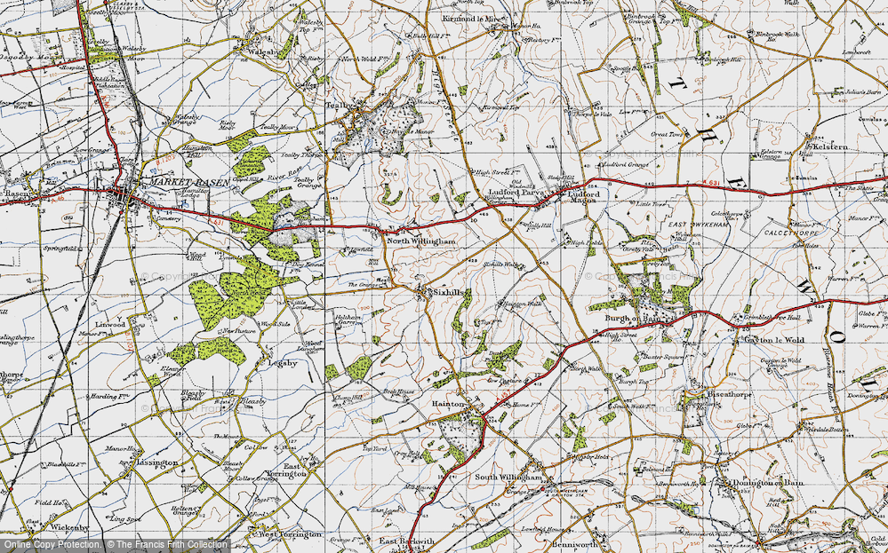 Old Map of Sixhills, 1946 in 1946