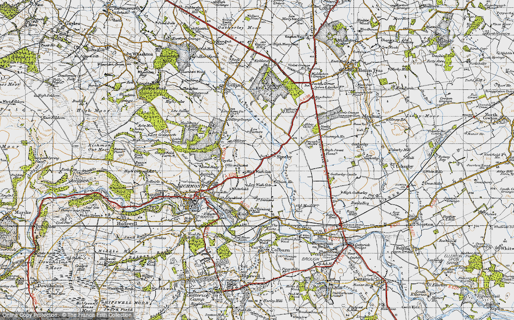Old Map of Historic Map covering Barnacres in 1947