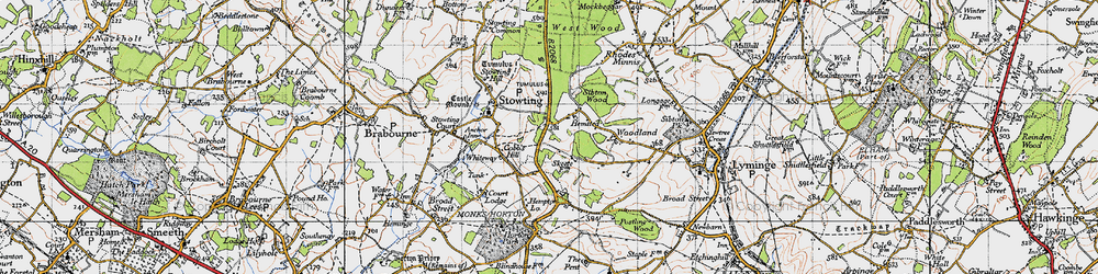 Old map of Skeete in 1947