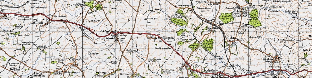 Old map of Skeffington in 1946