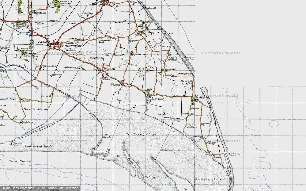 Old Map of Skeffling, 1947 in 1947
