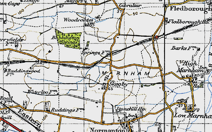 Old map of Woodcoates in 1947