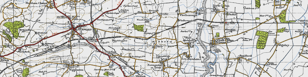 Old map of Skegby in 1947