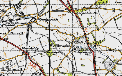 Old map of Barnsdale Bar in 1947