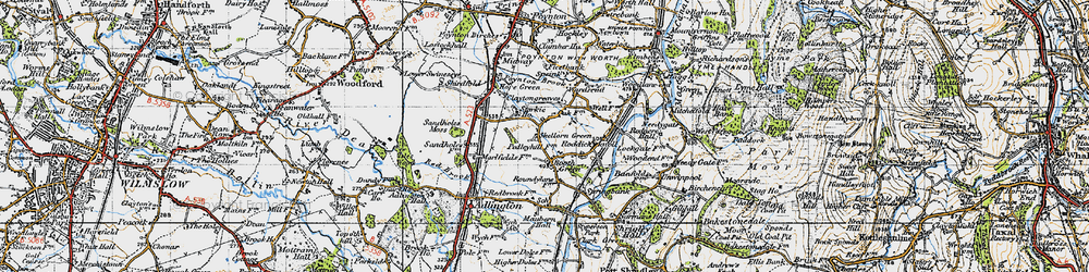 Old map of Skellorn Green in 1947