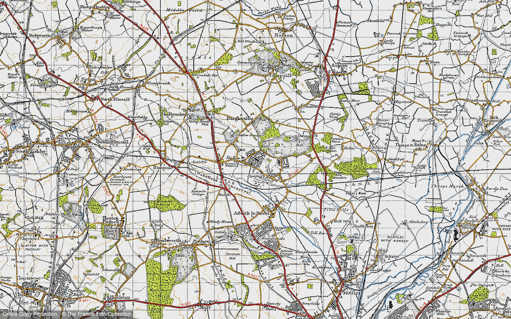 Old Map of Skellow, 1947 in 1947