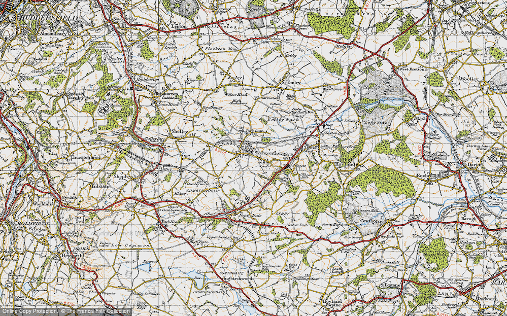 Old Map of Skelmanthorpe, 1947 in 1947