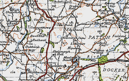 Old map of Skelsmergh Tarn in 1947