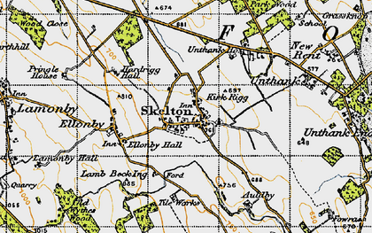 Old map of Skelton in 1947