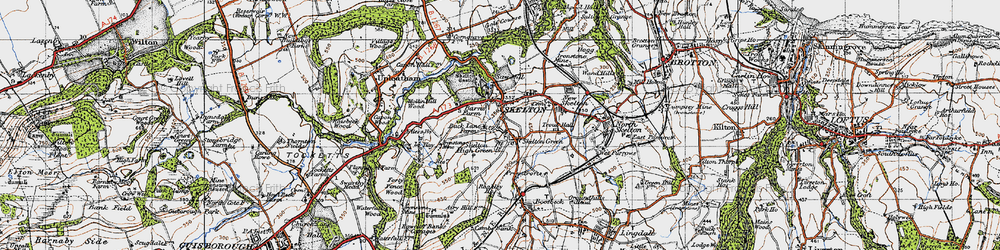 Old map of Skelton in 1947