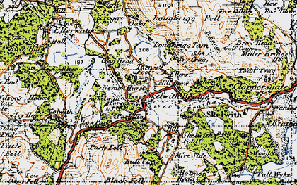 Old map of Skelwith Bridge in 1947