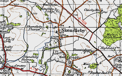 Old map of Skendleby in 1946