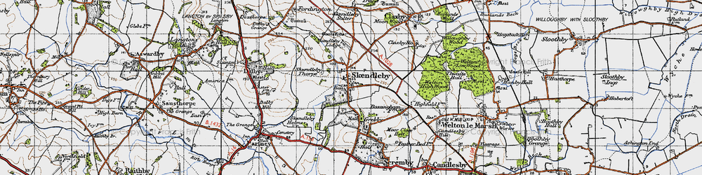 Old map of Skendleby in 1946