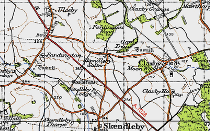 Old map of Skendleby Psalter in 1946