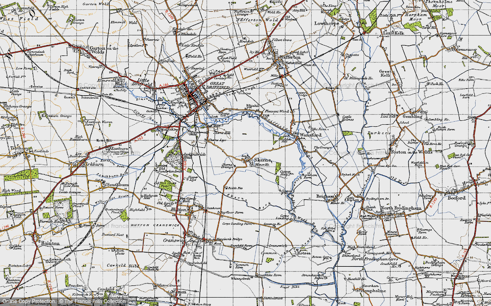 Old Map of Skerne, 1947 in 1947
