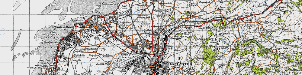 Old map of Skerton in 1947