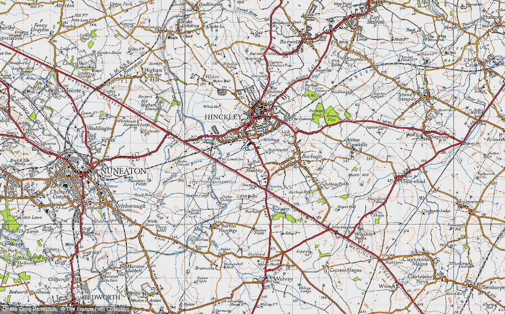 Old Map of Sketchley, 1946 in 1946