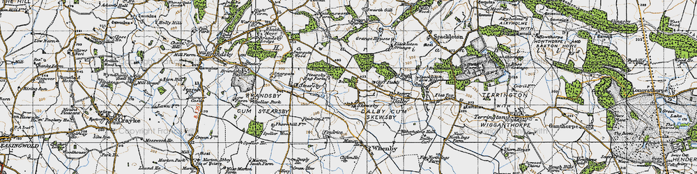 Old map of Skewsby in 1947