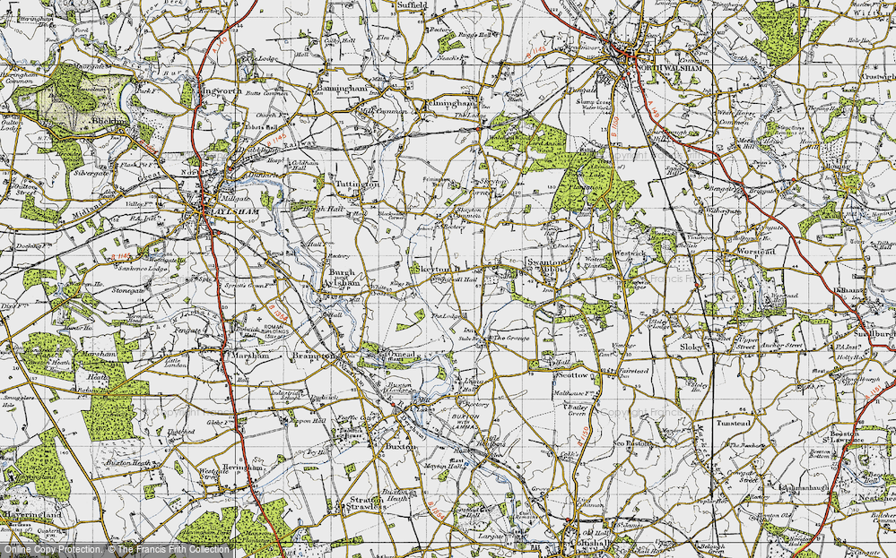 Old Map of Skeyton, 1945 in 1945