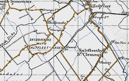 Old map of Skidbrooke in 1946
